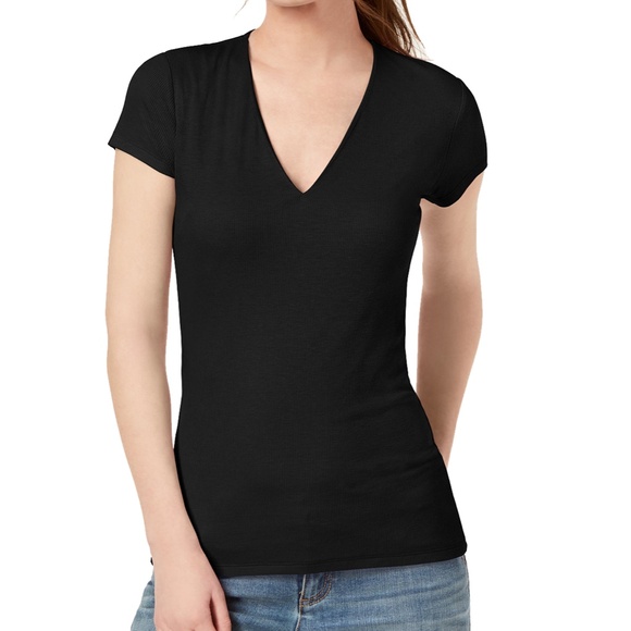 NWT I.N.C. International Concepts Women's Ribbed V-Neck Top - Picture 1 of 6